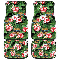 Pineapple Skull Aloha Hawaii Car Mats Summer Vibes Tropical Seamless Pattern - Wonder Print Shop