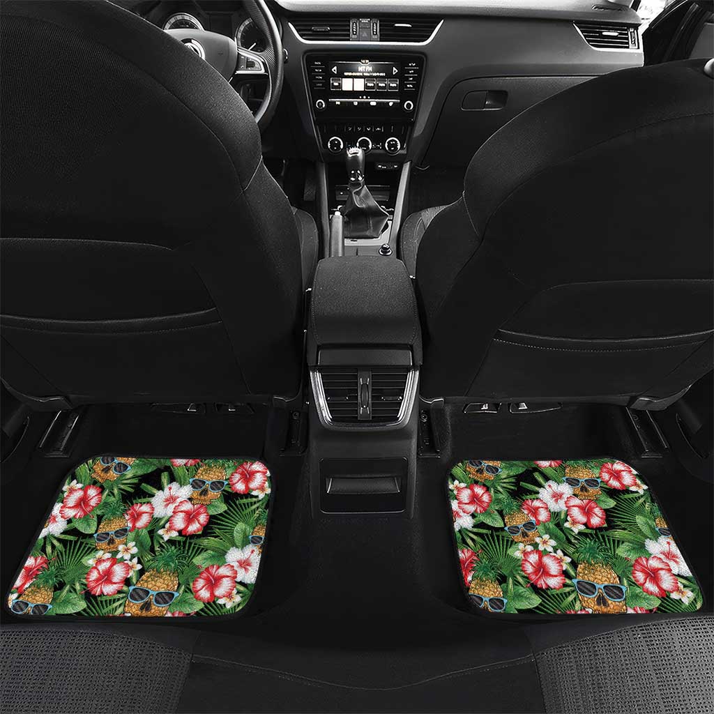 Pineapple Skull Aloha Hawaii Car Mats Summer Vibes Tropical Seamless Pattern - Wonder Print Shop