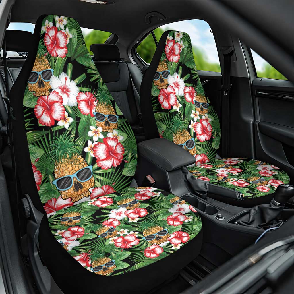Pineapple Skull Aloha Hawaii Car Seat Cover Summer Vibes Tropical Seamless Pattern - Wonder Print Shop