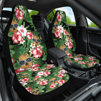 Pineapple Skull Aloha Hawaii Car Seat Cover Summer Vibes Tropical Seamless Pattern - Wonder Print Shop