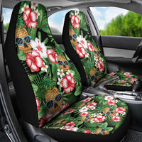 Pineapple Skull Aloha Hawaii Car Seat Cover Summer Vibes Tropical Seamless Pattern - Wonder Print Shop