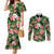 Pineapple Skull Aloha Hawaii Couples Matching Mermaid Dress and Long Sleeve Button Shirt Summer Vibes Tropical Seamless Pattern - Wonder Print Shop