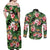 Pineapple Skull Aloha Hawaii Couples Matching Off Shoulder Maxi Dress and Long Sleeve Button Shirt Summer Vibes Tropical Seamless Pattern - Wonder Print Shop