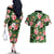Pineapple Skull Aloha Hawaii Couples Matching Off The Shoulder Long Sleeve Dress and Hawaiian Shirt Summer Vibes Tropical Seamless Pattern - Wonder Print Shop