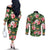 Pineapple Skull Aloha Hawaii Couples Matching Off The Shoulder Long Sleeve Dress and Long Sleeve Button Shirt Summer Vibes Tropical Seamless Pattern - Wonder Print Shop
