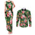 Pineapple Skull Aloha Hawaii Couples Matching Tank Maxi Dress and Long Sleeve Button Shirt Summer Vibes Tropical Seamless Pattern - Wonder Print Shop