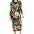 Pineapple Skull Aloha Hawaii Family Matching Long Sleeve Bodycon Dress and Hawaiian Shirt Summer Vibes Tropical Seamless Pattern - Wonder Print Shop