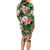 Pineapple Skull Aloha Hawaii Family Matching Long Sleeve Bodycon Dress and Hawaiian Shirt Summer Vibes Tropical Seamless Pattern - Wonder Print Shop