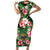 Pineapple Skull Aloha Hawaii Family Matching Short Sleeve Bodycon Dress and Hawaiian Shirt Summer Vibes Tropical Seamless Pattern - Wonder Print Shop