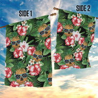 Pineapple Skull Aloha Hawaii Garden Flag Summer Vibes Tropical Seamless Pattern - Wonder Print Shop