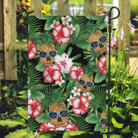 Pineapple Skull Aloha Hawaii Garden Flag Summer Vibes Tropical Seamless Pattern - Wonder Print Shop