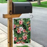 Pineapple Skull Aloha Hawaii Garden Flag Summer Vibes Tropical Seamless Pattern - Wonder Print Shop