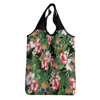 Pineapple Skull Aloha Hawaii Grocery Bag Summer Vibes Tropical Seamless Pattern - Wonder Print Shop