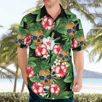 Pineapple Skull Aloha Hawaii Hawaiian Shirt Summer Vibes Tropical Seamless Pattern - Wonder Print Shop
