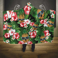 Pineapple Skull Aloha Hawaii Hooded Blanket Summer Vibes Tropical Seamless Pattern - Wonder Print Shop