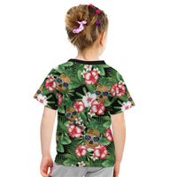 Pineapple Skull Aloha Hawaii Kid T Shirt Summer Vibes Tropical Seamless Pattern - Wonder Print Shop
