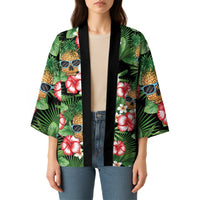 Pineapple Skull Aloha Hawaii Kimono Summer Vibes Tropical Seamless Pattern - Wonder Print Shop