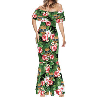 Pineapple Skull Aloha Hawaii Mermaid Dress Summer Vibes Tropical Seamless Pattern - Wonder Print Shop