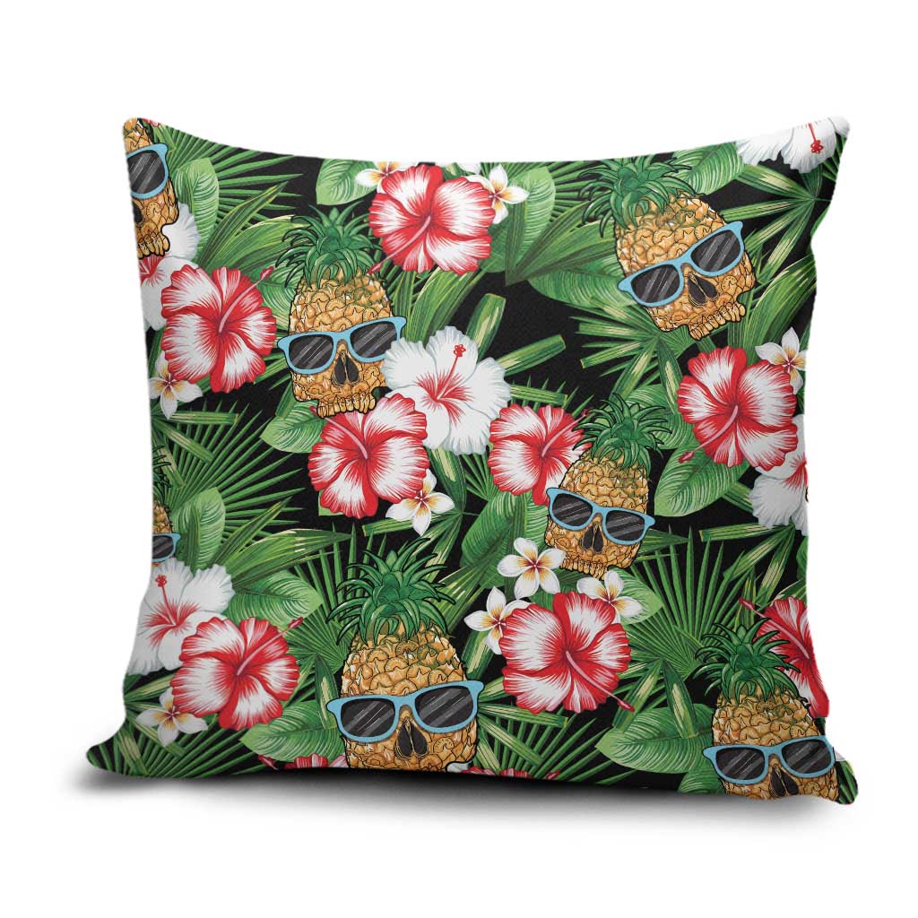 Pineapple Skull Aloha Hawaii Pillow Cover Summer Vibes Tropical Seamless Pattern - Wonder Print Shop