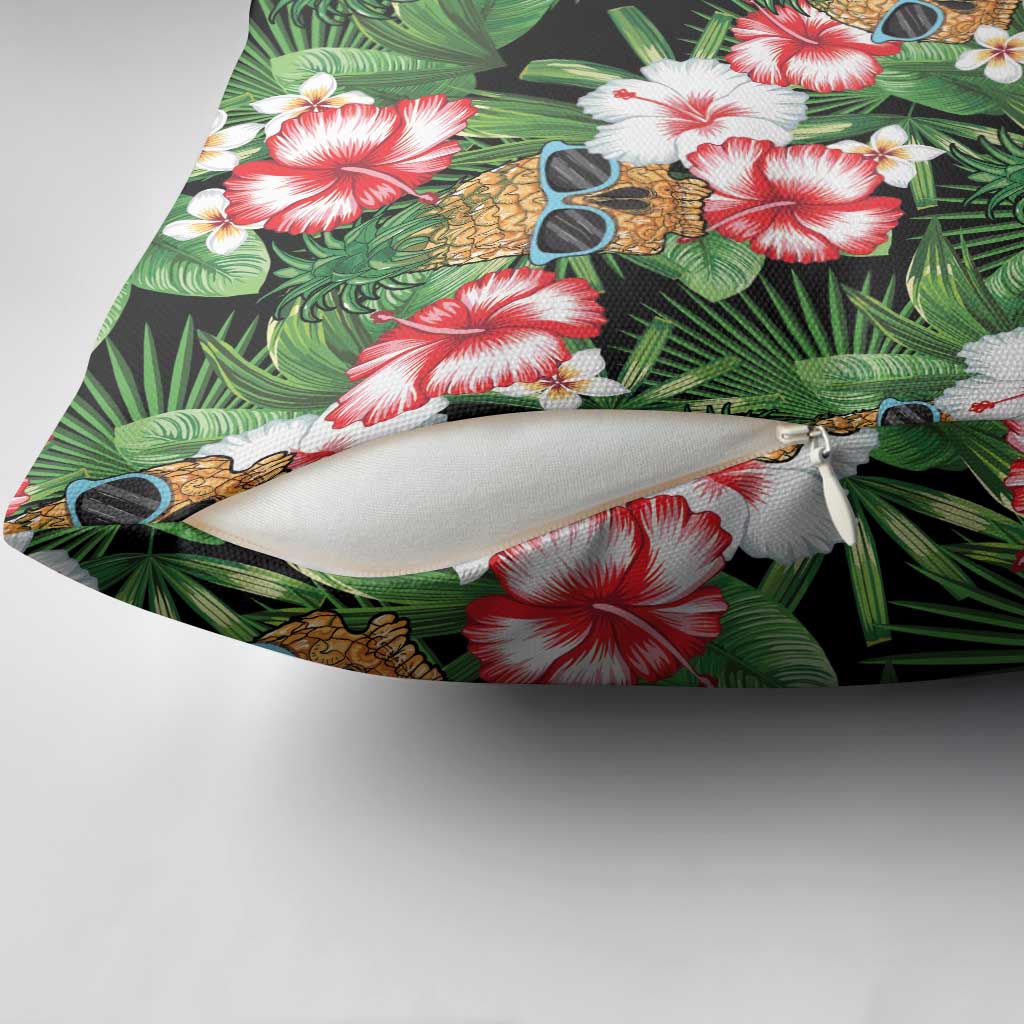 Pineapple Skull Aloha Hawaii Pillow Cover Summer Vibes Tropical Seamless Pattern - Wonder Print Shop
