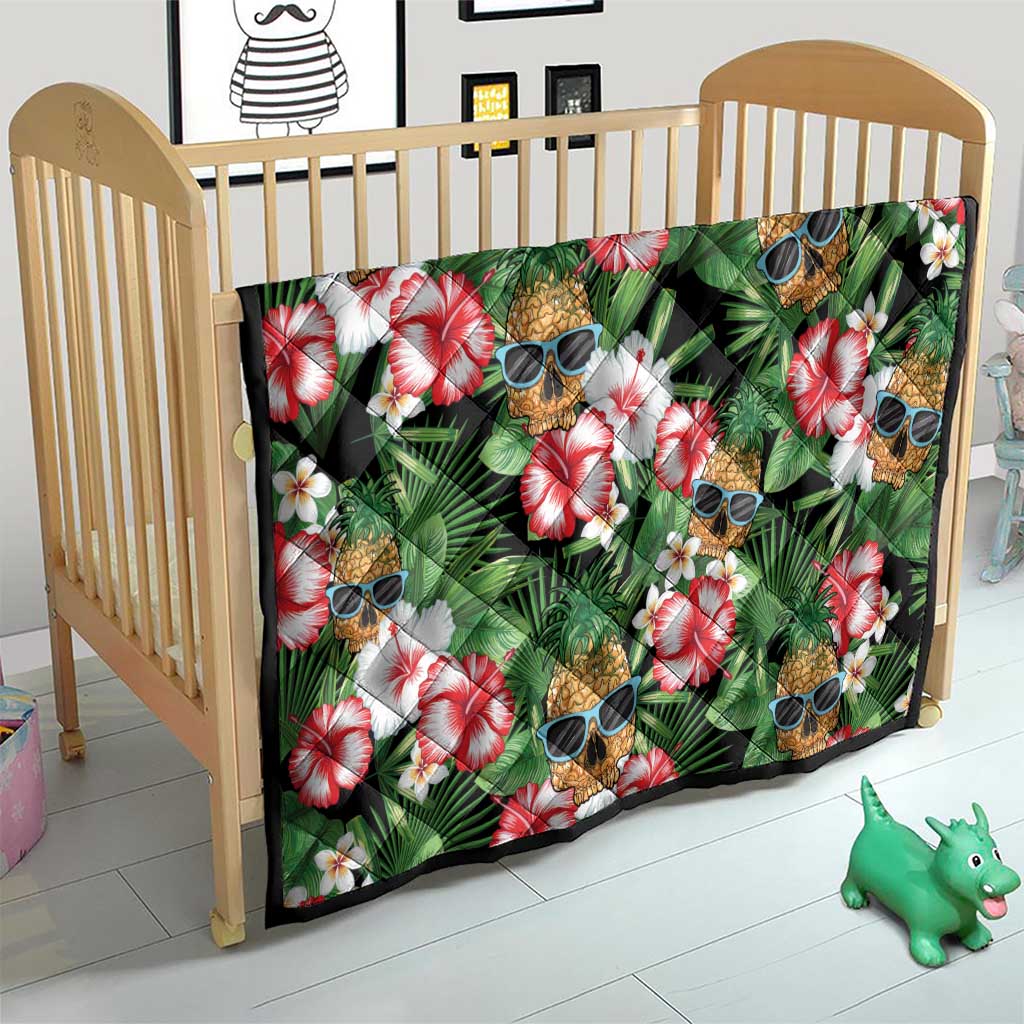 Pineapple Skull Aloha Hawaii Quilt Summer Vibes Tropical Seamless Pattern - Wonder Print Shop