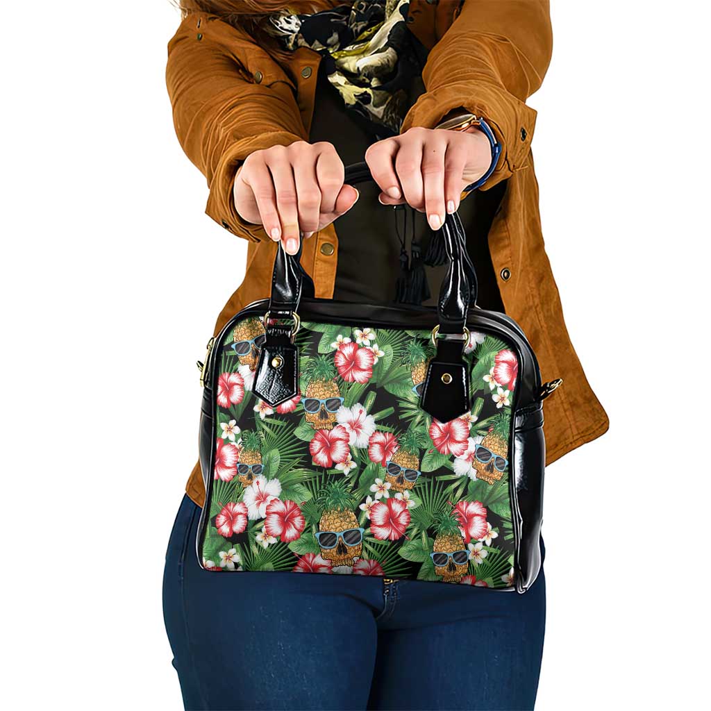 Pineapple Skull Aloha Hawaii Shoulder Handbag Summer Vibes Tropical Seamless Pattern - Wonder Print Shop