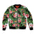 Pineapple Skull Aloha Hawaii Sleeve Zip Bomber Jacket Summer Vibes Tropical Seamless Pattern - Wonder Print Shop