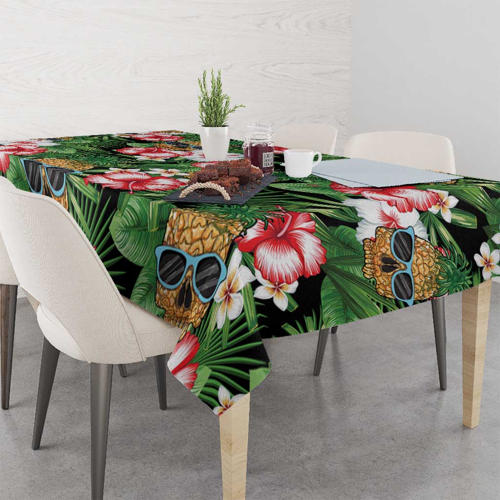 Pineapple Skull Aloha Hawaii Tablecloth Summer Vibes Tropical Seamless Pattern - Wonder Print Shop