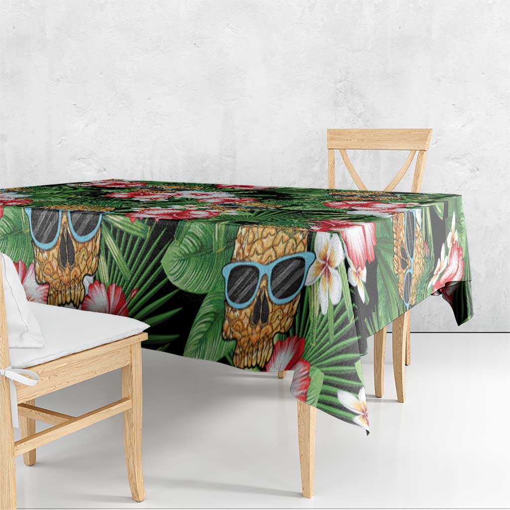 Pineapple Skull Aloha Hawaii Tablecloth Summer Vibes Tropical Seamless Pattern - Wonder Print Shop