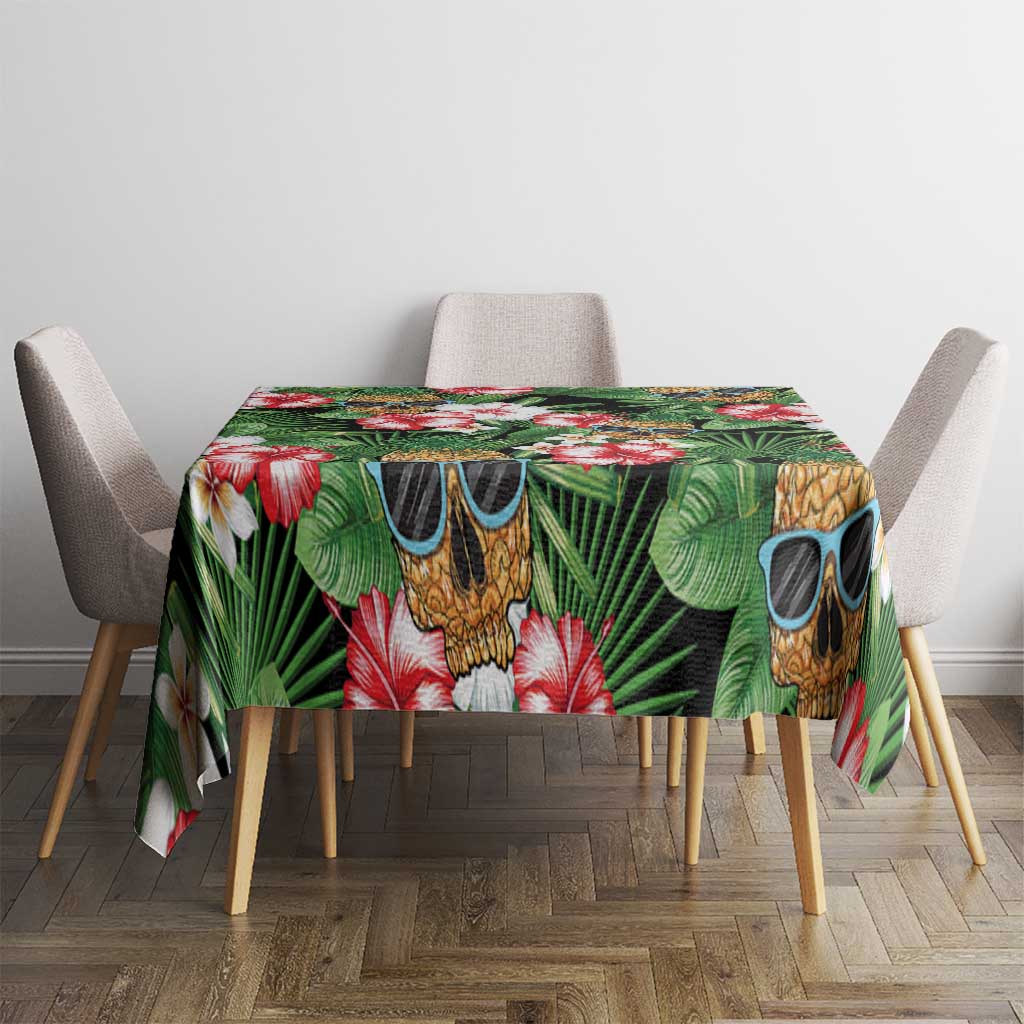 Pineapple Skull Aloha Hawaii Tablecloth Summer Vibes Tropical Seamless Pattern - Wonder Print Shop