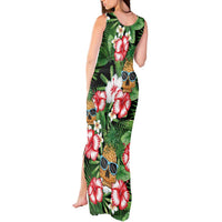 Pineapple Skull Aloha Hawaii Tank Maxi Dress Summer Vibes Tropical Seamless Pattern - Wonder Print Shop