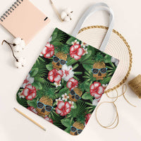 Pineapple Skull Aloha Hawaii Tote Bag Summer Vibes Tropical Seamless Pattern - Wonder Print Shop