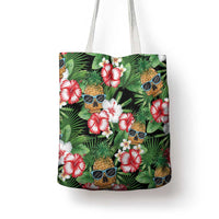 Pineapple Skull Aloha Hawaii Tote Bag Summer Vibes Tropical Seamless Pattern - Wonder Print Shop