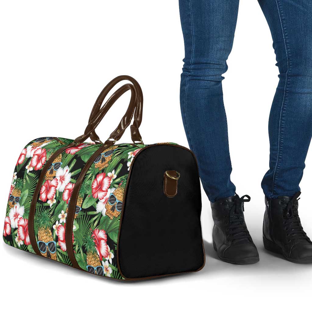 Pineapple Skull Aloha Hawaii Travel Bag Summer Vibes Tropical Seamless Pattern - Wonder Print Shop