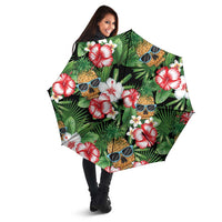 Pineapple Skull Aloha Hawaii Umbrella Summer Vibes Tropical Seamless Pattern - Wonder Print Shop