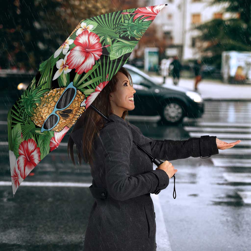 Pineapple Skull Aloha Hawaii Umbrella Summer Vibes Tropical Seamless Pattern - Wonder Print Shop