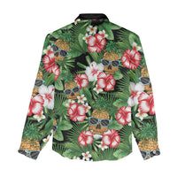 Pineapple Skull Aloha Hawaii Women Casual Shirt Summer Vibes Tropical Seamless Pattern - Wonder Print Shop
