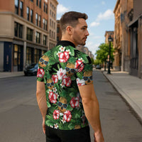 Pineapple Skull Aloha Hawaii Zipper Polo Shirt Summer Vibes Tropical Seamless Pattern - Wonder Print Shop