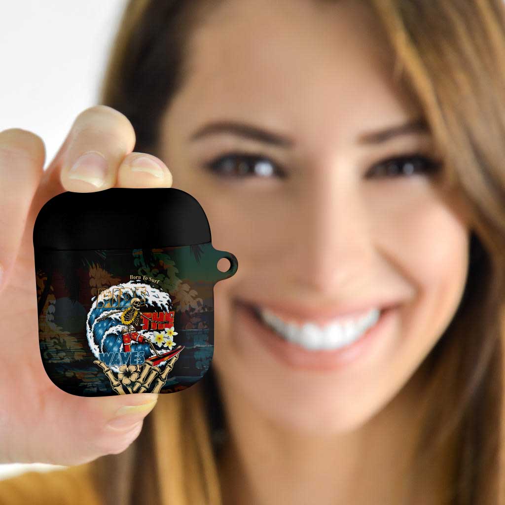 Aloha Hawaii Surfing Skull AirPods Case Shaka Skeleton Ride The Waves - Wonder Print Shop