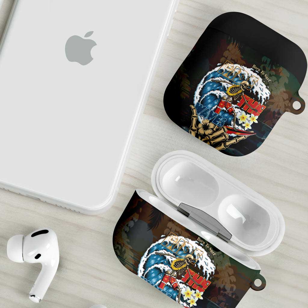 Aloha Hawaii Surfing Skull AirPods Case Shaka Skeleton Ride The Waves - Wonder Print Shop