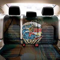 Aloha Hawaii Surfing Skull Back Car Seat Cover Shaka Skeleton Ride The Waves - Wonder Print Shop