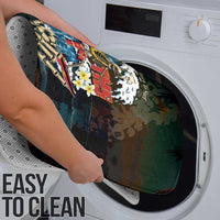 Aloha Hawaii Surfing Skull Bathroom Set Shaka Skeleton Ride The Waves - Wonder Print Shop