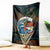 Aloha Hawaii Surfing Skull Blanket Shaka Skeleton Ride The Waves - Wonder Print Shop