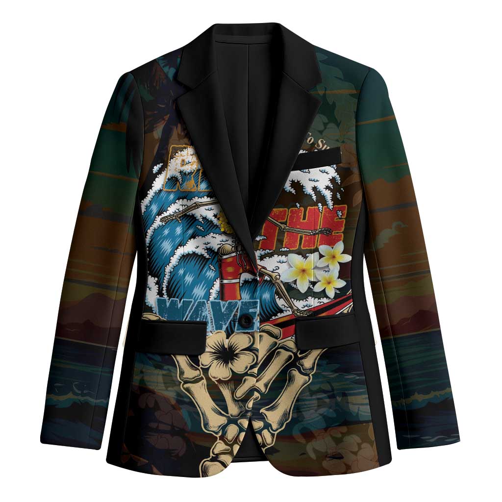 Aloha Hawaii Surfing Skull Blazer Shaka Skeleton Ride The Waves - Wonder Print Shop