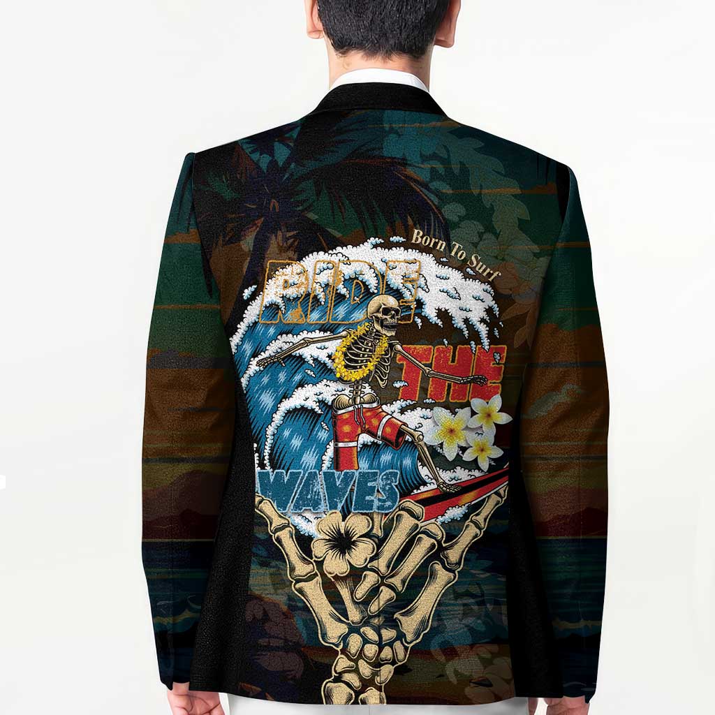 Aloha Hawaii Surfing Skull Blazer Shaka Skeleton Ride The Waves - Wonder Print Shop