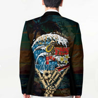 Aloha Hawaii Surfing Skull Blazer Shaka Skeleton Ride The Waves - Wonder Print Shop