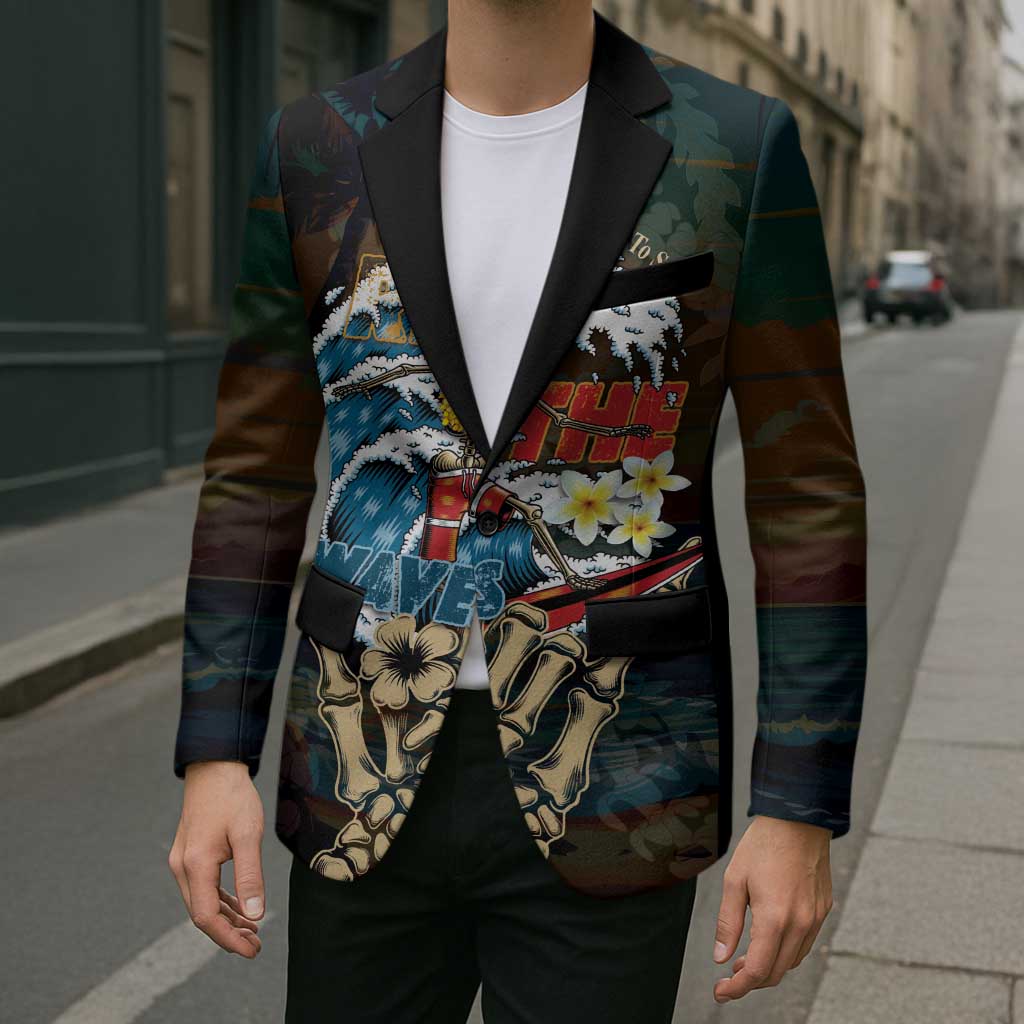 Aloha Hawaii Surfing Skull Blazer Shaka Skeleton Ride The Waves - Wonder Print Shop