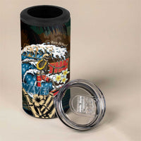 Aloha Hawaii Surfing Skull 4 in 1 Can Cooler Tumbler Shaka Skeleton Ride The Waves - Wonder Print Shop