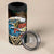 Aloha Hawaii Surfing Skull 4 in 1 Can Cooler Tumbler Shaka Skeleton Ride The Waves - Wonder Print Shop
