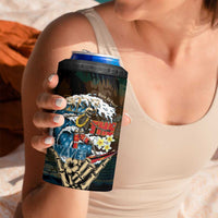 Aloha Hawaii Surfing Skull 4 in 1 Can Cooler Tumbler Shaka Skeleton Ride The Waves - Wonder Print Shop